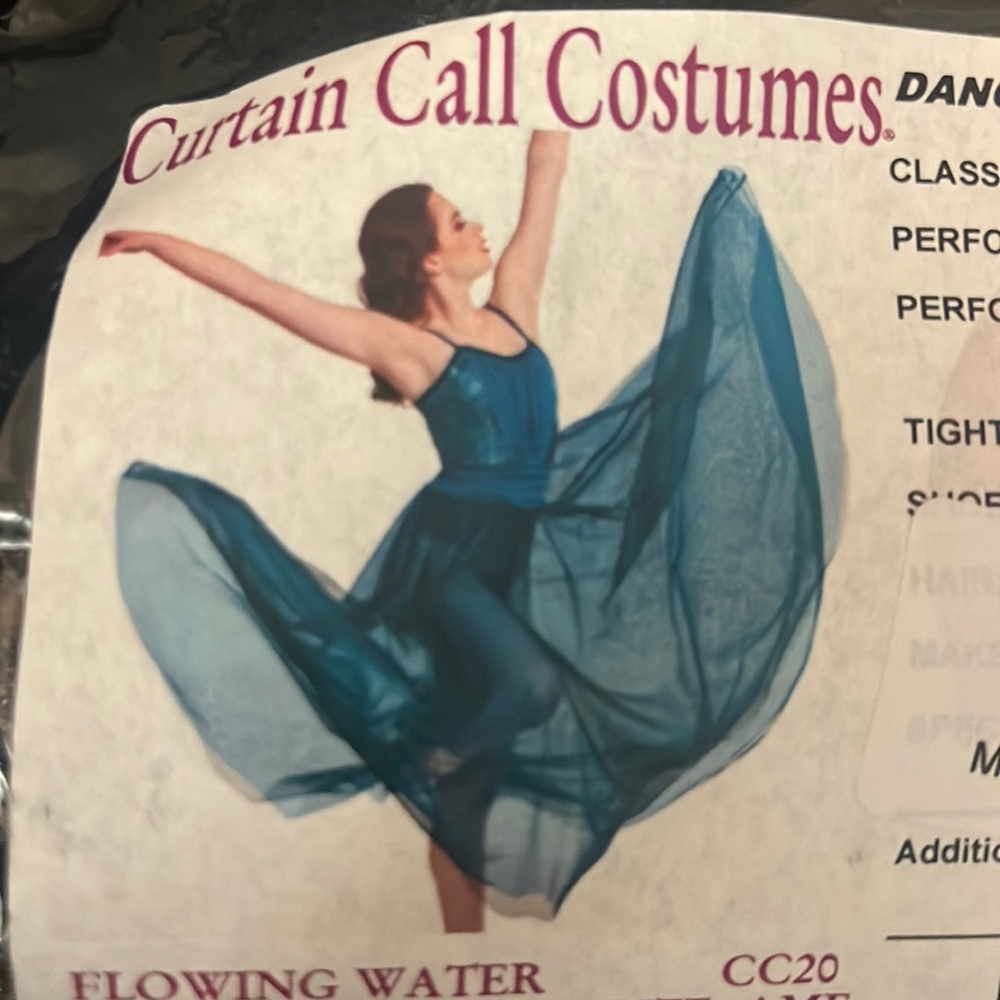 Curtain Call Lyrical Dance Costume C487 Flowing Water